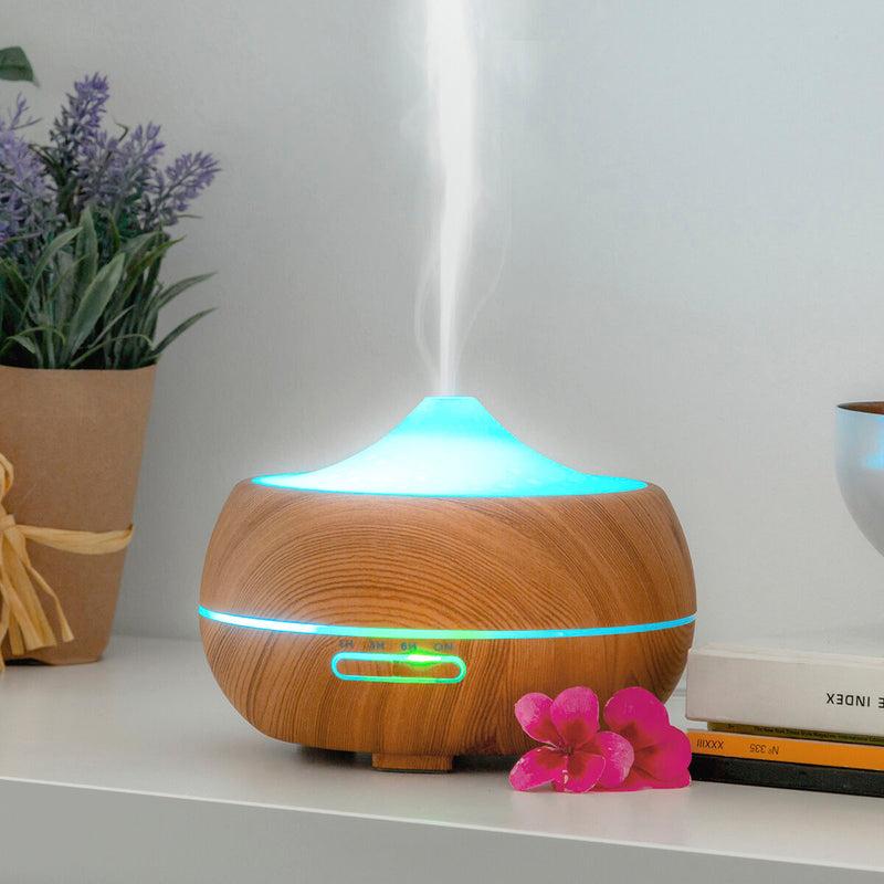 innovagoods Humidificador Difusor de Aromas LED Wooden-Effect InnovaGoods Solo queda un día