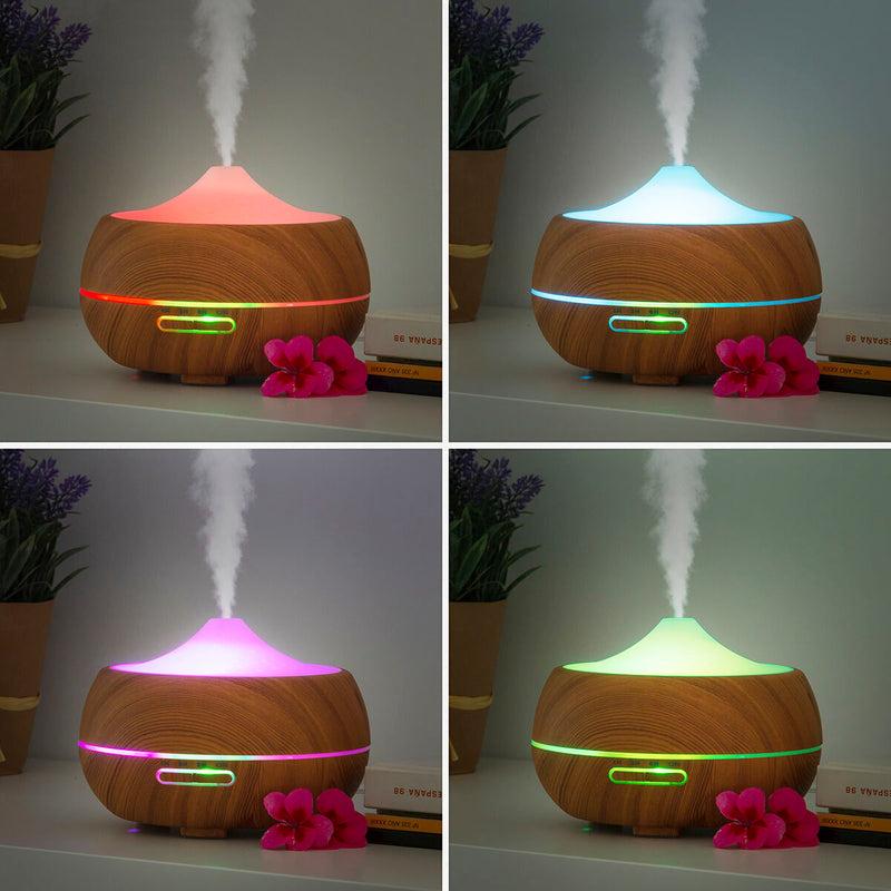 innovagoods Humidificador Difusor de Aromas LED Wooden-Effect InnovaGoods Solo queda un día