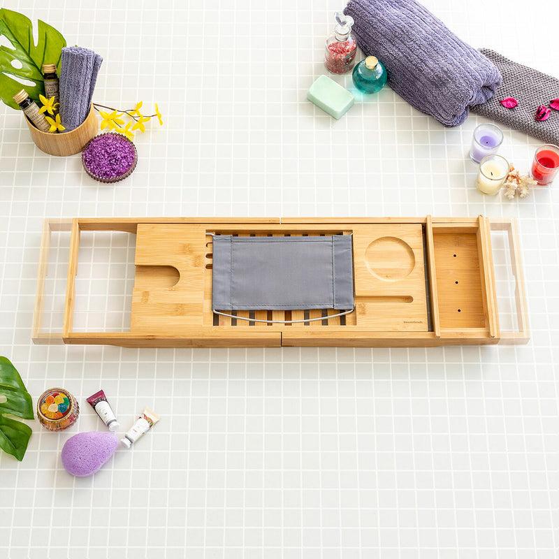 innovagoods Bandeja para Bañera de Bambú Extensible Trayth InnovaGoods Ahorra y exporta