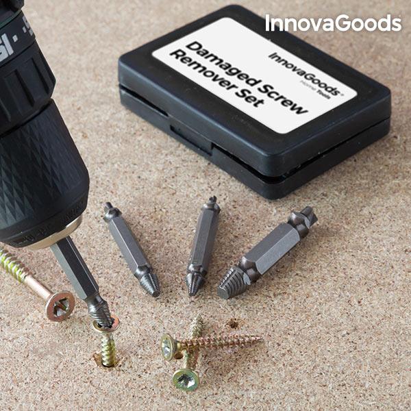 innovagoods Brocas para Extraer Tornillos Dañados InnovaGoods (Pack de 4) Libre de impuestos