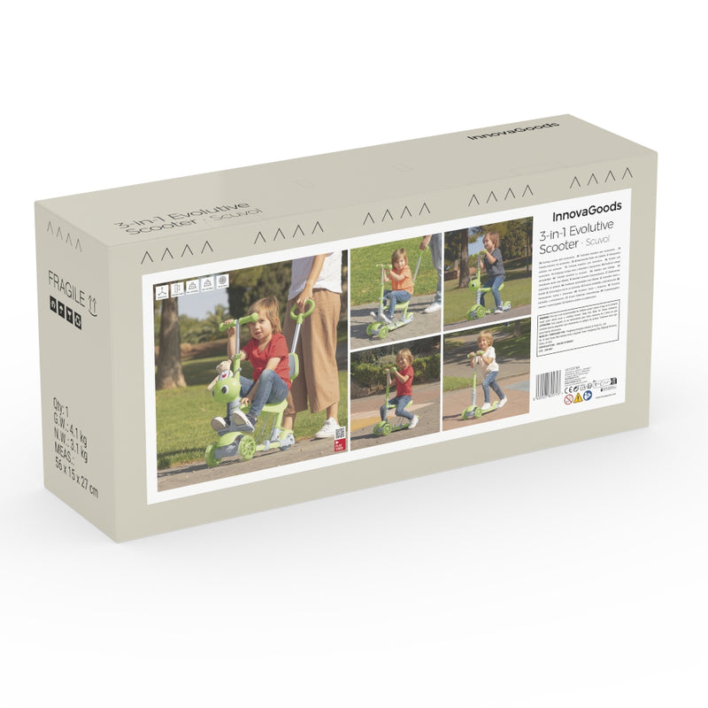 innovagoods Patinete para Niños Evolutivo 3 en 1 Scuvol InnovaGoods Tienda