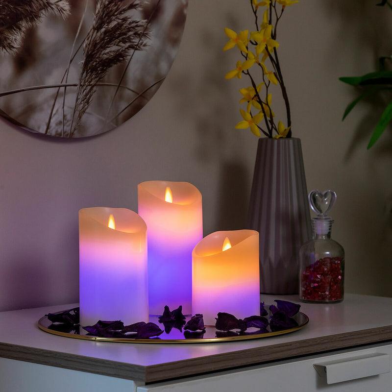 innovagoods Velas LED Multicolor Efecto Llama con Mando Lendles InnovaGoods 3 Unidades COMPRAR AHORA