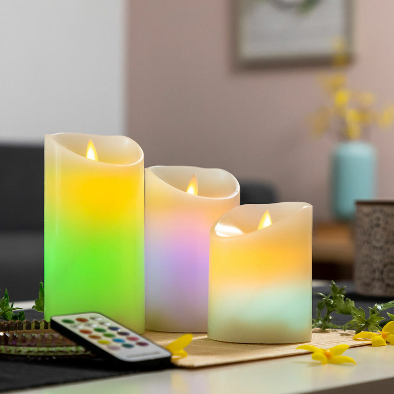 innovagoods Velas LED Multicolor Efecto Llama con Mando Lendles InnovaGoods 3 Unidades COMPRAR AHORA