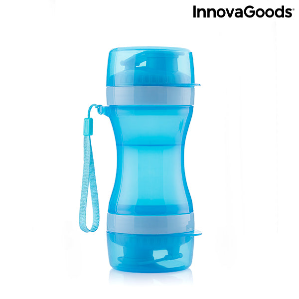 innovagoods Botella con Depósito de Agua y Comida para Mascotas 2 en 1 Pettap InnovaGoods Rebajas de fin de temporada