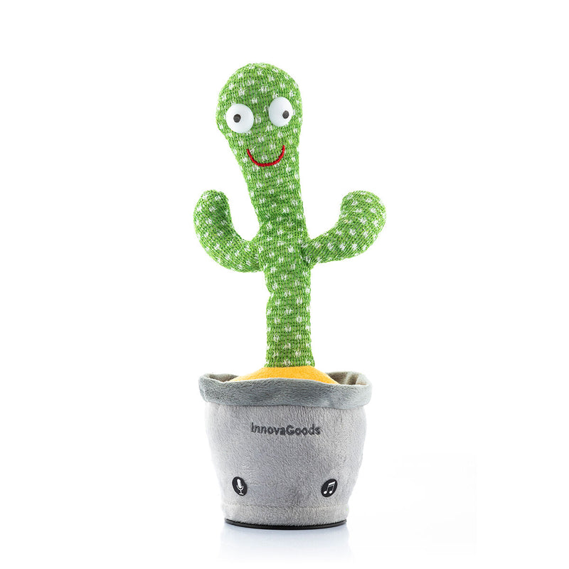 innovagoods Cactus Bailarín Parlanchín con Música y LED Multicolor Pinxi InnovaGoods Gran oferta
