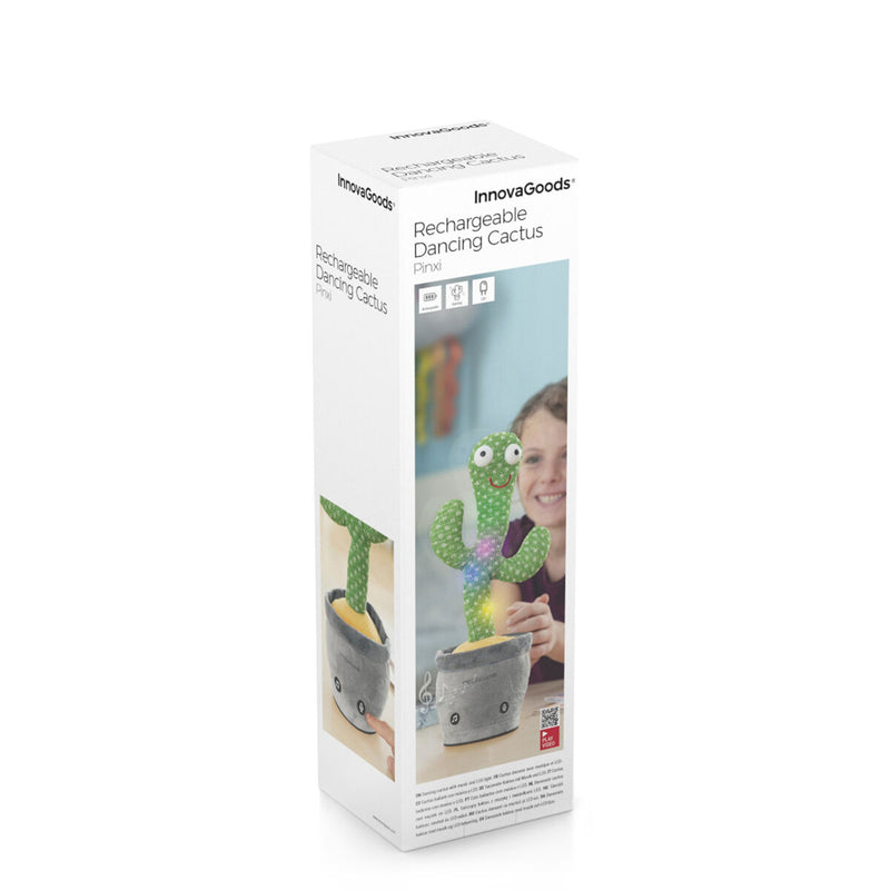 innovagoods Cactus Bailarín Parlanchín con Música y LED Multicolor Pinxi InnovaGoods Gran oferta