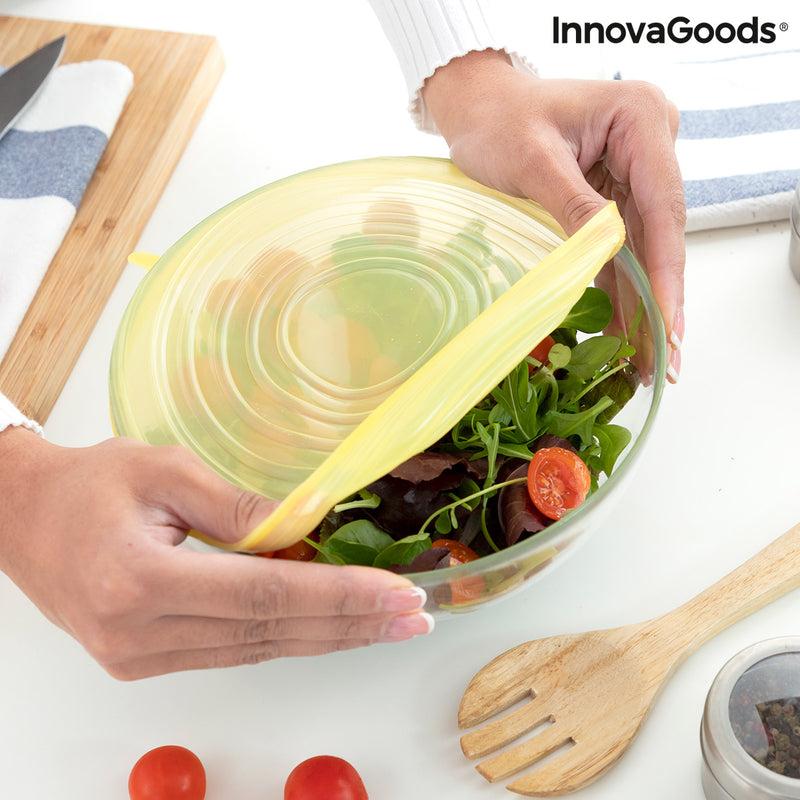 innovagoods Set de 10 Tapas de Cocina Reutilizables y Ajustables Lilyd InnovaGoods Últimos 2 días