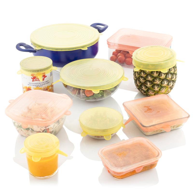 innovagoods Set de 10 Tapas de Cocina Reutilizables y Ajustables Lilyd InnovaGoods Últimos 2 días