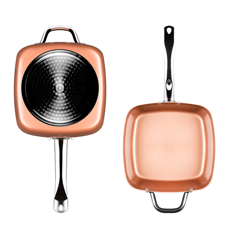 innovagoods Set de Sartén Multifunción 5 en 1 Copper Coppans InnovaGoods 4 Piezas Precio de fábrica