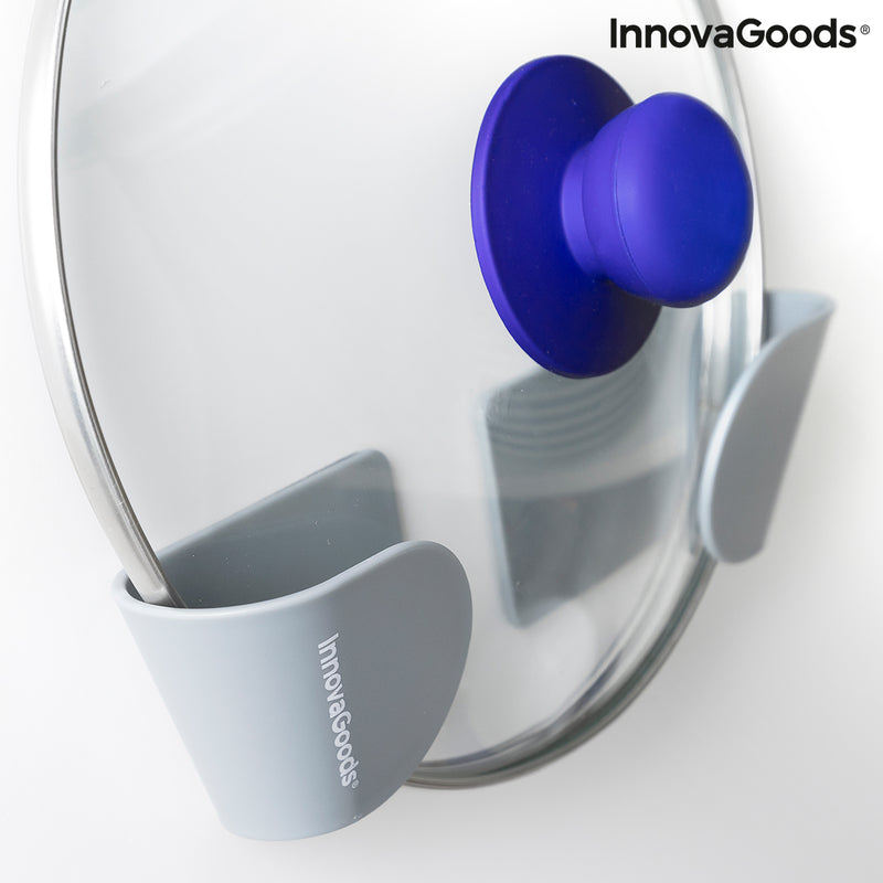 innovagoods Set de 3 Soportes Adhesivos para Tapas de Cocina Smarack InnovaGoods Grandes descuentos