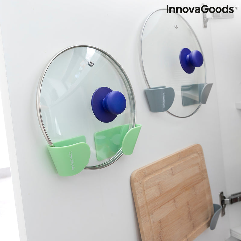 innovagoods Set de 3 Soportes Adhesivos para Tapas de Cocina Smarack InnovaGoods Grandes descuentos