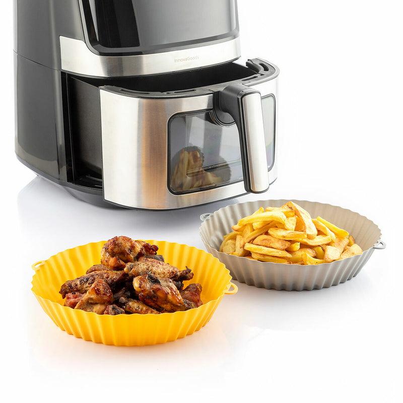 innovagoods Cestas de Silicona con Pincel para Freidoras de Aire Mollicon InnovaGoods 2 Unidades Rebajas baratas