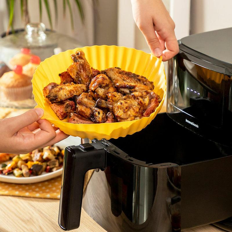 innovagoods Cestas de Silicona con Pincel para Freidoras de Aire Mollicon InnovaGoods 2 Unidades Rebajas baratas