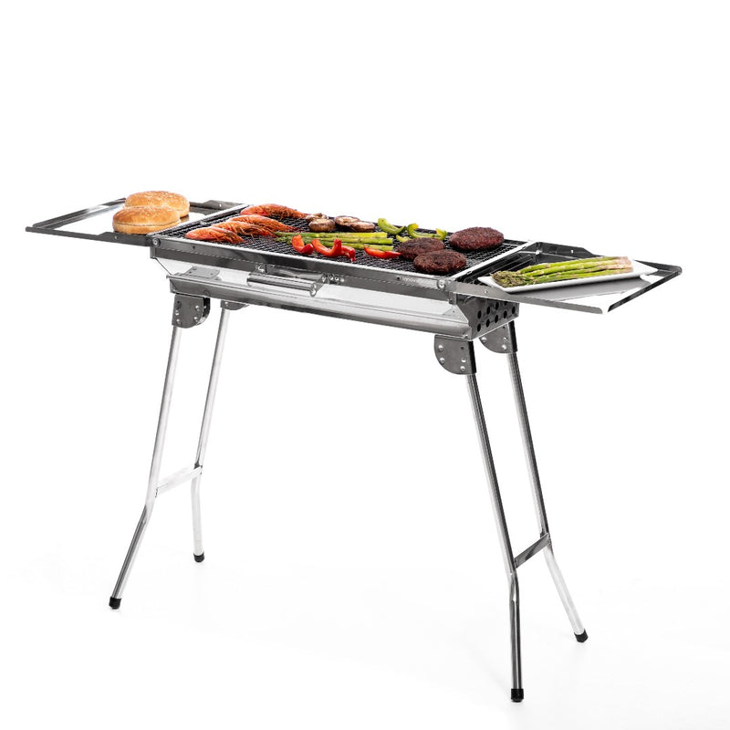 innovagoods Barbacoa Plegable de Acero Inoxidable para Carbón ExelQ InnovaGoods Rebajas de fábrica