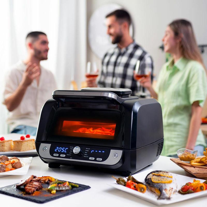 innovagoods Freidora de Aire con Grill Accesorios y Recetario InnovaGoods Air Fryer Fryinn 12-in-1 6000 Negro Acero 6 L 3400 W Rebajas top