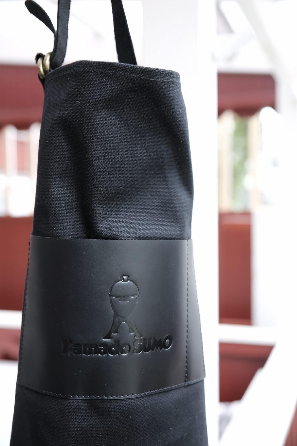 kamado sumo Delantal de algodón encerado – negro Descuento por venta flash