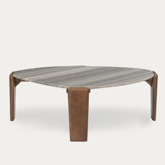 kenay home Mesa de centro ovalada natural-gris 105 Solo hoy