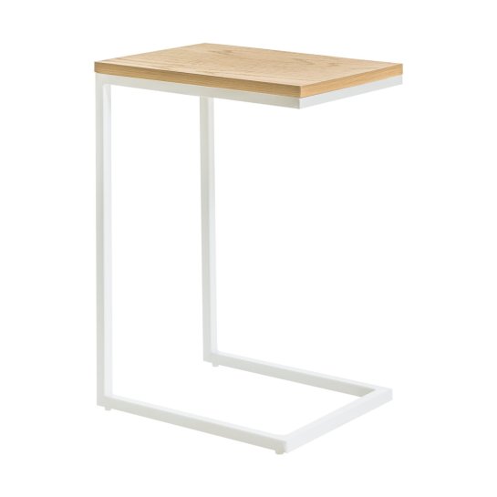 kenay home Mesa auxiliar rectangular natural-blanca 40 En oferta