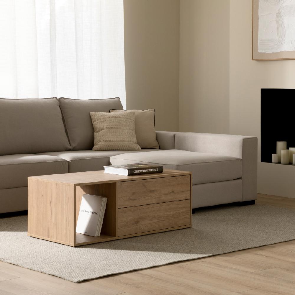 kenay home Mesa de centro rectangular natural 110