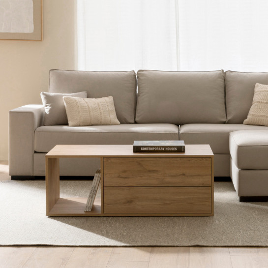 kenay home Mesa de centro rectangular natural 110 Libre de impuestos