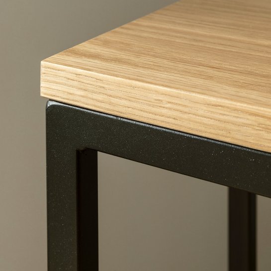 kenay home Mesa auxiliar rectangular natural-negra 40 Descuentos del mes