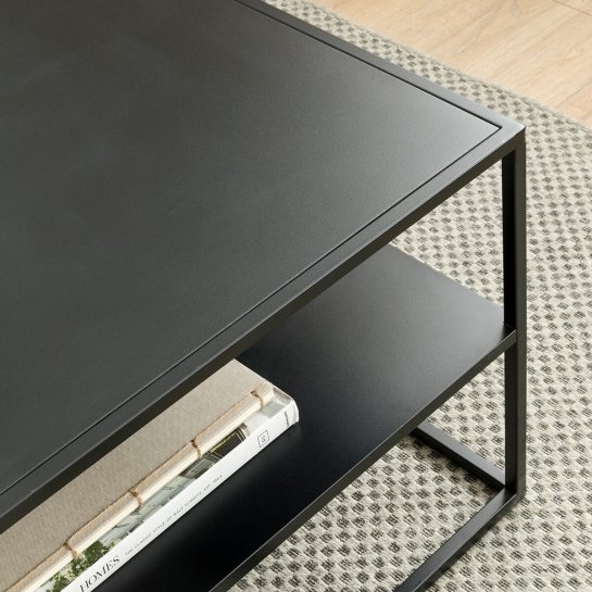 kenay home Mesa de centro rectangular negra 90 Última moda