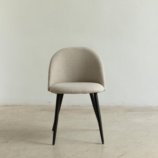 kenay home Silla tapizada beige con pata negra Ofertas especiales