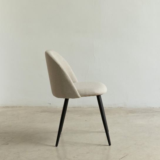 kenay home Silla tapizada beige con pata negra Ofertas especiales