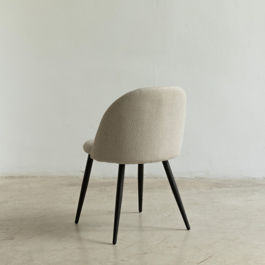 kenay home Silla tapizada beige con pata negra Ofertas especiales
