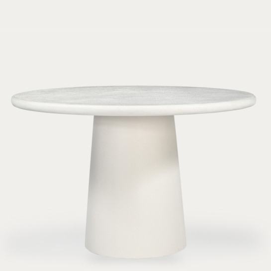 kenay home Mesa de comedor redonda blanca 120 Rebajas de fin de temporada