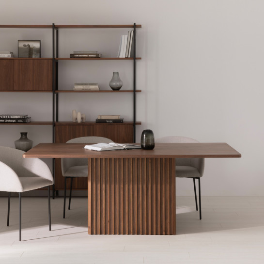 kenay home Mesa de comedor rectangular nogal 180 Venta caliente
