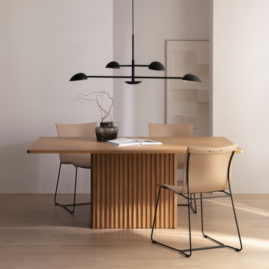 kenay home Mesa de comedor rectangular roble 180 Rebajas baratas