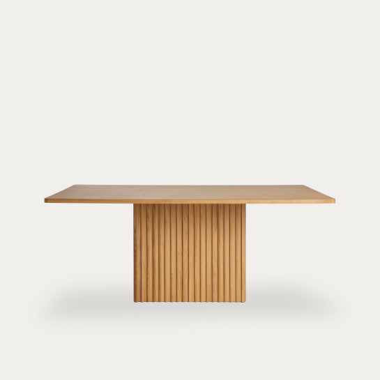 kenay home Mesa de comedor rectangular roble 180 Rebajas baratas