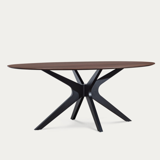 kenay home Mesa de comedor ovalada nogal 190 Descuento