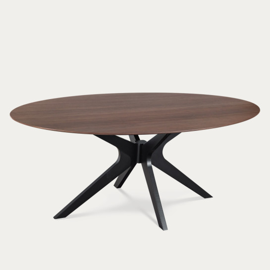 kenay home Mesa de comedor ovalada nogal 190 Descuento
