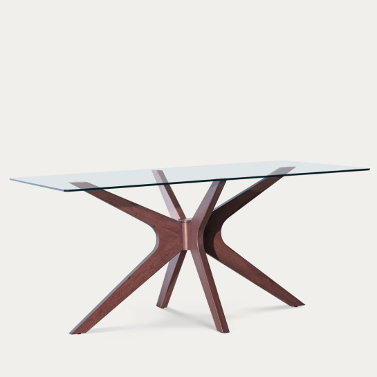 kenay home Mesa de comedor rectangular cristal 160 Liquidación