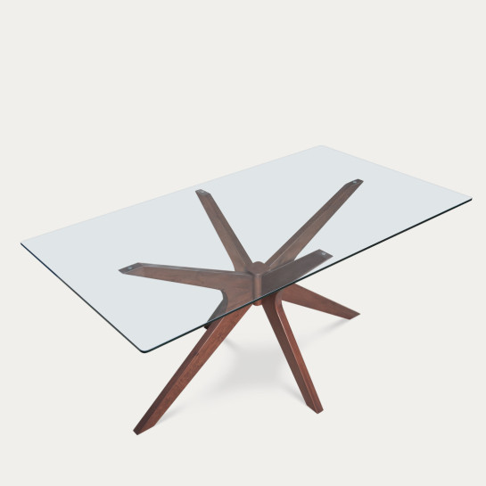 kenay home Mesa de comedor rectangular cristal 160 Liquidación