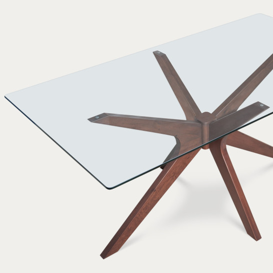 kenay home Mesa de comedor rectangular cristal 160 Liquidación