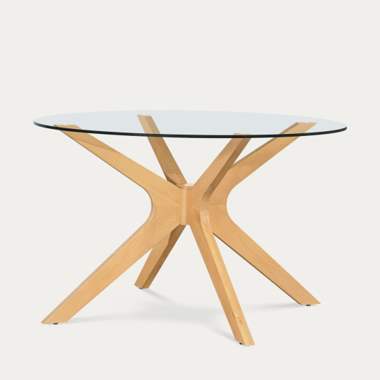 kenay home Mesa de comedor redonda cristal 120 Mejor oferta