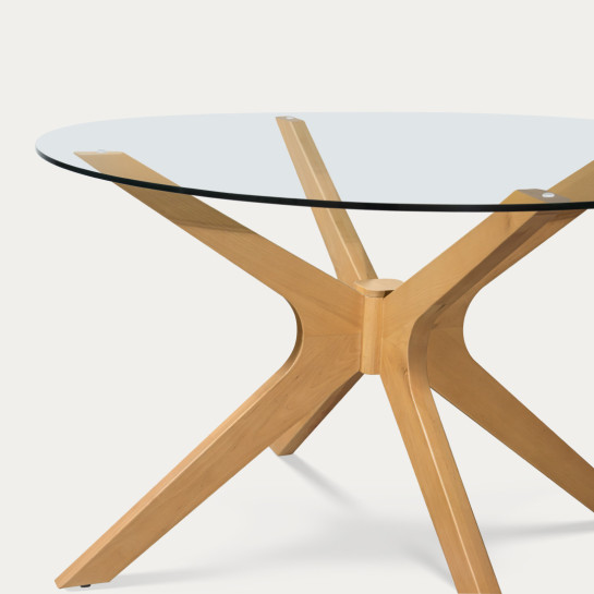 kenay home Mesa de comedor redonda cristal 120 Mejor oferta