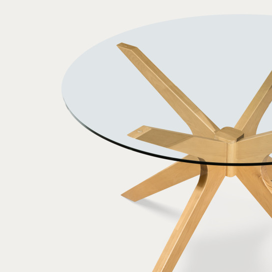 kenay home Mesa de comedor redonda cristal 120 Mejor oferta
