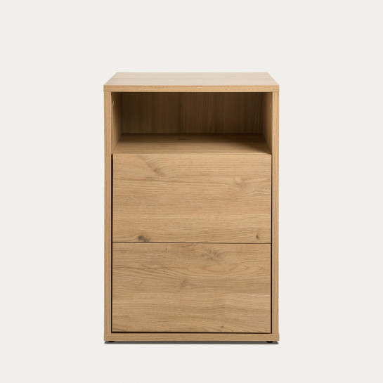 kenay home Mesita de noche natural 2 cajones Envío gratis