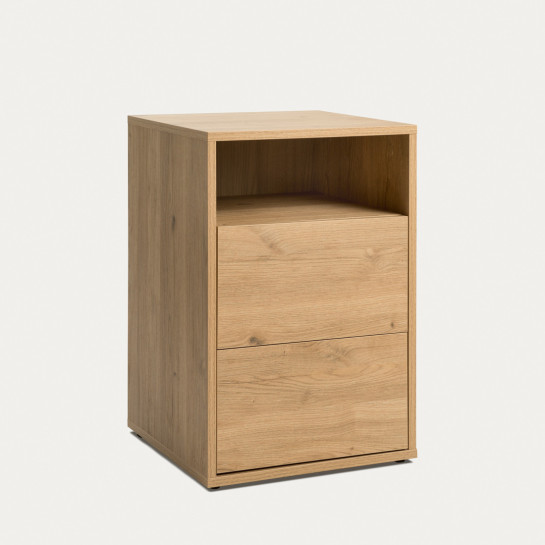 kenay home Mesita de noche natural 2 cajones Envío gratis