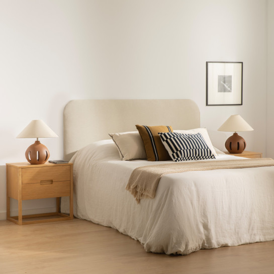 kenay home Cabecero tapizado 150/160 beige ÚLTIMAS EDICIONES
