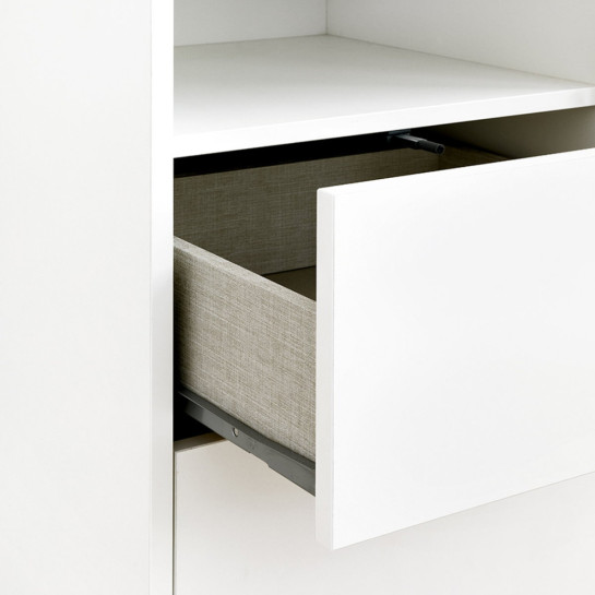 kenay home Mesita de noche blanca 2 cajones Liquidación