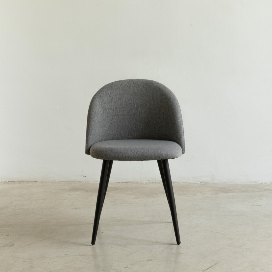 kenay home Silla tapizada gris oscuro con pata negra Tienda de fábrica