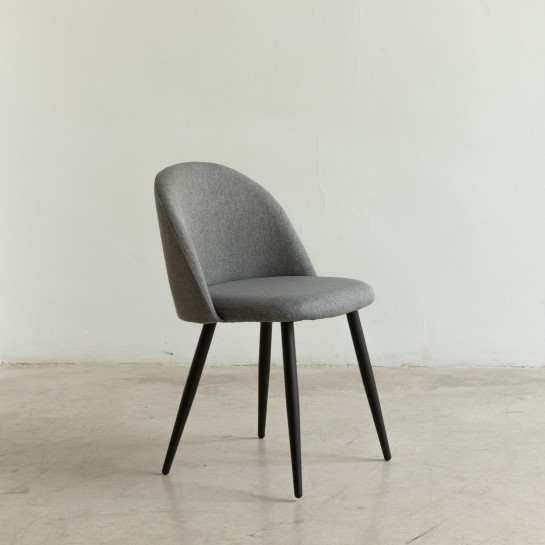 kenay home Silla tapizada gris oscuro con pata negra Tienda de fábrica