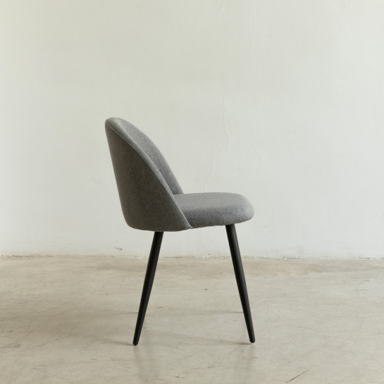 kenay home Silla tapizada gris oscuro con pata negra Tienda de fábrica