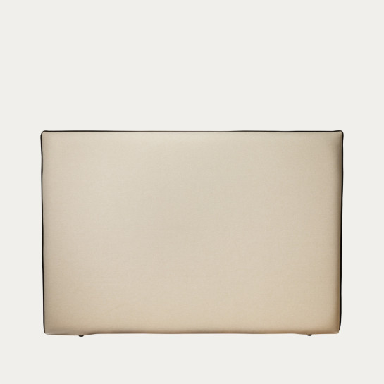 kenay home Cabecero tapizado desenfundable 150/160 beige ribete negro Precios de Black Friday