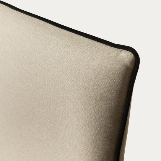 kenay home Cabecero tapizado desenfundable 150/160 beige ribete negro Precios de Black Friday